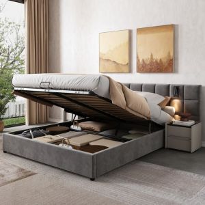 Hauss Spole - Ensemble de 2 chaises en velours,avec jambes en chêne, chaise de salle à manger, chaise de salon de chambre, beige