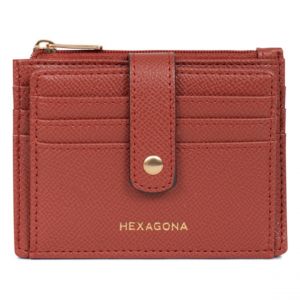 Hexagona Porte-cartes Cuir MERLINE Brique Lyra