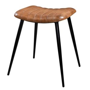 Rendez Vous Déco Tabouret Bidar en cuir - Camel