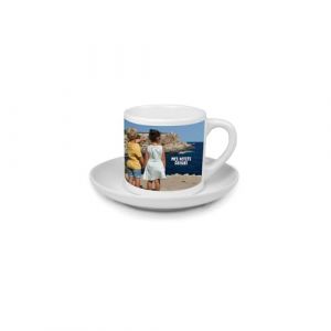 Petite tasse à café personnalisée + soucoupe