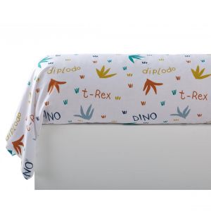 Taie d'oreiller enfant 43x140 blanc en coton