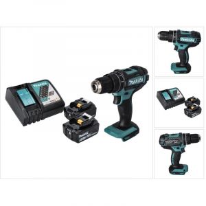 Makita DHP 482 RT Perceuse-visseuse à percussion sans fil 18 V 62 Nm + 2x Batteries 5,0 Ah + Chargeur