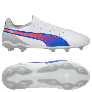 PUMA King Match Fg/ag Formula - Blanc/bleu/flat Light Gray Enfant, pointure 37½ - ['Blanc'] - Taille 37½