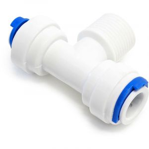 Raccord viss&eacute; Type Jaco en t Filet m&acirc;le 12,91mm (1/4') 2x Raccord 6,5mm pour Tuyaux Osmoseur - Naturewater