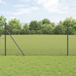 VidaXL Clôture En Fil Soudé Gris 1.2x10 M Acier