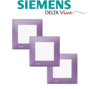 Siemens LOT 3 Va et Vient Blanc Delta Viva + Plaque Violet