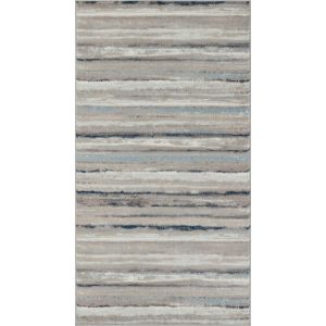 Surya Bruges Tapis Moderne Abstrait - Tapis de Couloir, Salon, Salle à Manger, Chambre Adulte et Ado, Cuisine - Tapis Design Marbre Moucheté, Tapis Poil Ras Doux 80x150cm - Gris, Bleu, Blanc Cassé