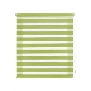 Blindecor Indus Store jour nuit sans percage | Couleur Pistache 140 x 180 cm (L x H) | Taille du tissu 137 x 175 cm | Store enroleur fixation avec ou sans perçage
