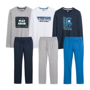 Lot de 3 pyjamas, esprit jeux d'arcade