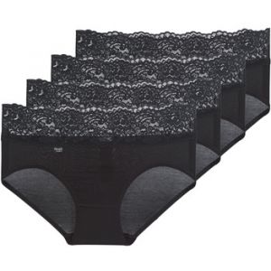 Sloggi Culottes & slips ROMANCE X 4 - Couleur FR 38,FR 40,FR 42 - Taille Noir