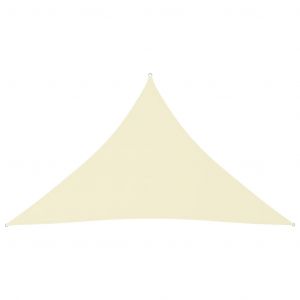 VidaXL Voile de parasol Tissu Oxford triangulaire 4x4x5,8 m Crème
