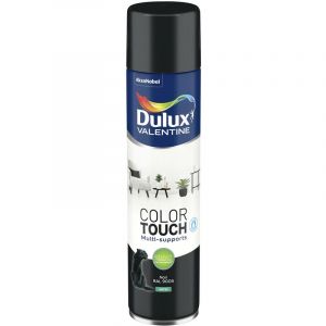 Dulux Valentine Bombe de peinture Color touch noir RAL 9005 satiné 600 ml