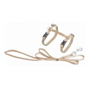 Flamingo Asp Harnais + Laisse pour Chat Beige 110 cm