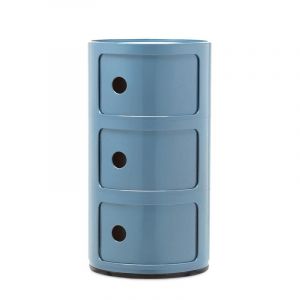 Kartell Componibili, Meuble Conteneur 3 éléments, Bleu Ciel