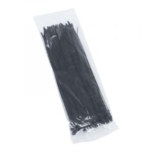 1Tek Tools Sachet de 100 colliers rilsan nylon noir 300x4,8