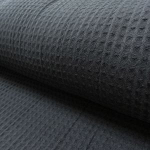 Craftine Tissu Nid d'abeille Noir - Par 50 cm