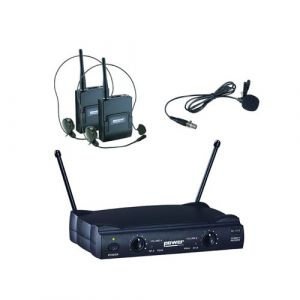 Image de Power Acoustics WM 4000 PT VG2 - Double micro serre-tête + cravate VHF