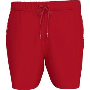 Tommy Hilfiger Short de Bain Homme Medium Drawstring Tape avec Cordon de Serrage, Multicolore (Medium Red), XL