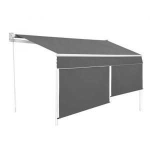 Store banne 2 en 1 3x2 m ou 4x3 m - Double protection solaire - 3 x 2 - Blanc