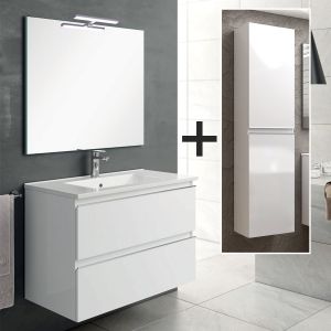 Cosyneo - Ensemble meuble de salle de bain 60cm + colonne - BALEA