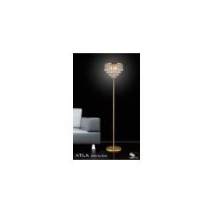Image de Lampadaire Atla 4 ampoules en métal et cristal