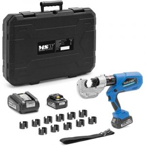 Pince &agrave; sertir hydraulique 16 &agrave; 400 mm&sup2; pressage hexagonal 120 kn caoutchouc plastique acier bleu