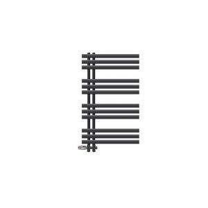 ECD Germany Radiateur de salle de bain 600 x 1000 mm sèche-serviettes anthracite avec kit de montage mural + thermostat universel
