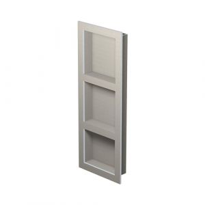 LUX ELEMENTS Niche prêt à carreler 107x40,6cm I Niche de douche préfabriquée en mousse dure ?avec 2 étagères I ?Solution de rangement peu encombrante