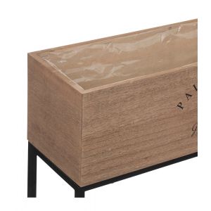 Image de Atmosphera Set de 2 jardin&egrave;res Bota - bois cr&eacute;ateur d'int&eacute;rieur - Beige