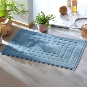 Image de Tapis de bain bleu nuage en coton ATLANTIQUE