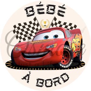 Autocollant bébé à Bord - Flash McQueen (Cars)