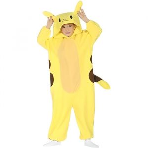 No Name FIESTAS GUIRCA | Costume de Chinchilla Électrique Enfant (7-9 ans) - Costumes de Jeux Vidéo pour Fêtes à Thème - Idéal pour Enfants - Jaune et Marron