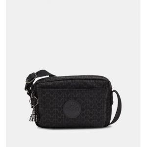 Kipling Sac besace Abanu en toile imprim&eacute;e Noir