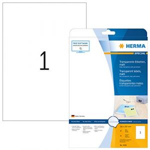 Herma A4, Transparent, Rectangle, Permanent, A4, Universel, Polyester