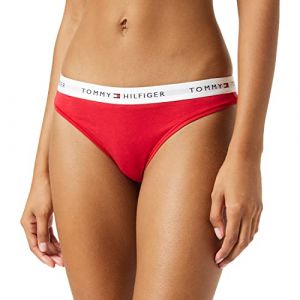 Tommy Hilfiger Pour femme. String avec logo sur la ceinture rouge