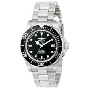 Invicta Pro Diver - Montre Homme Automatique en Acier Inoxydable - 40 mm, Argent / Noir