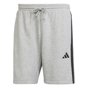 Adidas Homme Essential Three Stripes French Terry Short, Medium Grey Heather/Black, M
