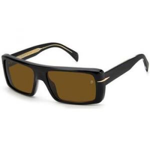 David Beckham Homme DB 7063/S 807/70 Lunettes de soleil Acétate Noir Marron Carré
