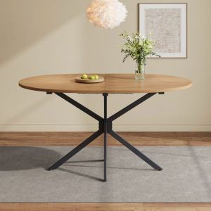 Oem Table &agrave; manger - Ovale - 120 cm x 80 cm - 4 &agrave; 6 personnes - Couleur naturelle