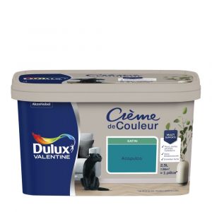 Image de Dulux Valentine Peinture Crème De Couleur satin acapulco2 5L