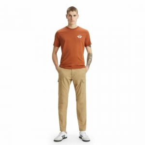 DOCKERS Pantalon cargo slim fuselé camel en coton