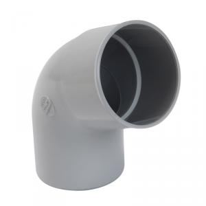 Nicoll CR6GT - Coude m&acirc;le femelle 67&deg;30 gris pour descente Diam.80