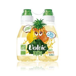 Image de Volvic Juicy Kids Multifruits Eau Min&eacute;rale Aromatis&eacute;e Bio 4 x 25 cl