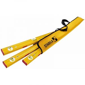 Stabila Set de niveaux magnétiques à bulle PRO 80 ASM 120/ 60/ 30 cm + Housse - 19716