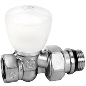 Giacomini Robinet radiateur droit R6TG série fer simple réglage 1/2'' 15x21 chromé R6X033