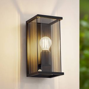 Lucande Applique d'ext&eacute;rieur Annalea, gris fum&eacute;e, IP54, d&eacute;tecteur