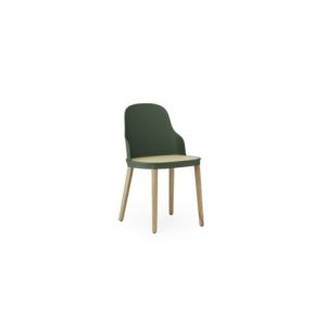 Normann Copenhagen Chaise Allez Molded assise osier chêne - Park Green Vert