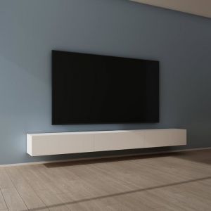 Meuble tv Suspendue Armoire avec Soft-Close Table tv pour le Salon Blanc Mat 300x40,2x30 cm TC002 - Mai&mai