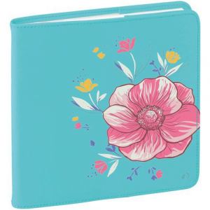 Quo Vadis Collection : Bloom EXECUTIF Toile - Agenda année civile - Semainier - 16x16 cm - Edition française - 13 mois décembre-décembre - Anémone - Année 2023