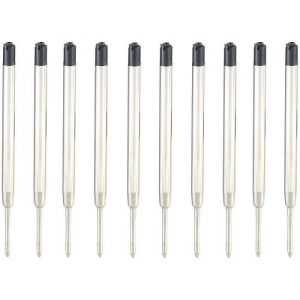 Pearl Recharge stylo à bille - 10 recharges - Couleur noir - Épaisseur B - Type moyen